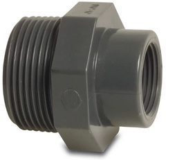 [86050] Druk PVC verloopstuk 2M x 6/4F