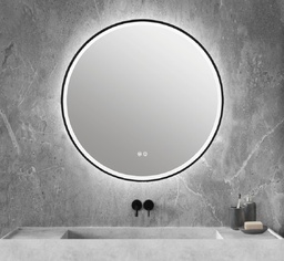 [94189] Lafiness Lido LED spiegel m/zwarte rand rond 70cm