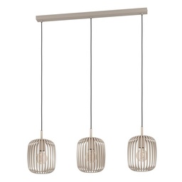 [96867] Eglo Romazinna hanglamp 3xE27 staal/zandkleur