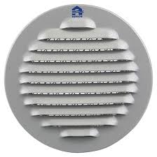 [57568] Renson 435R schoepenrooster inbouw rond 80mm RAL 9006