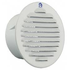 [57569] Renson 435/R schoepenrooster inbouw rond 435/R 80mm RAL9010