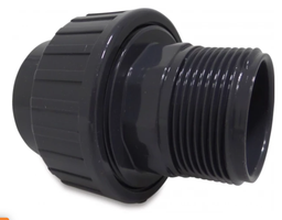 [04284] Druk PVC schroefkoppeling 25mm x 3/4M