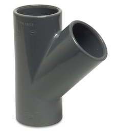 [04320] Druk PVC T-stuk 40mm - 45°