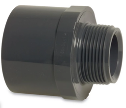 [04354] Druk PVC puntstuk 25/32mm x 3/4 M