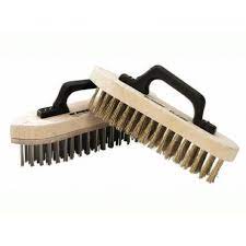 [77947] Handborstel met handvat 5rijen messing 0,30mm