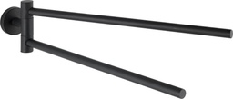 [78225] Bosio handdoekhouder 2 armen RVS zwart mat
