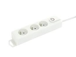 [78574] Profile 3V stopcontact + schakaar + 1.5m snoer wit